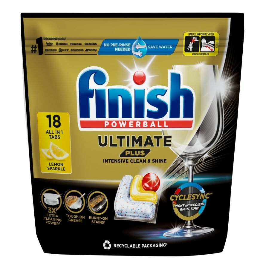 Dishwasher Ultimate+ Lemon 18 Tabs [Expiry Date: 25/03/2027]