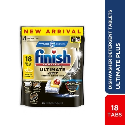 FINISH - Dishwasher Ultimate+ Lemon 18 Tabs [Expiry Date: 25/03/2027]