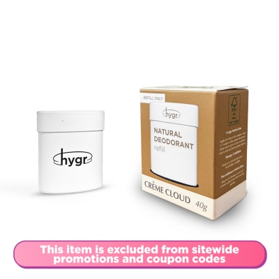 HYGR Natural Deodorant in Creme Cloud Refill 40g