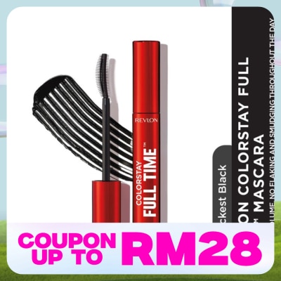 REVLON Get full volume for 24 hours + no flaking, smudging, or crunching throughout the day.