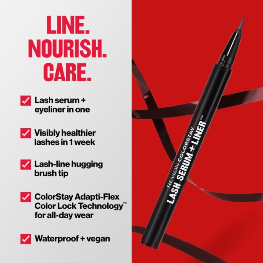 ColorStay Lash Serum+Liner nourishes your lash line with serum-infused for healthier lashes in 1week