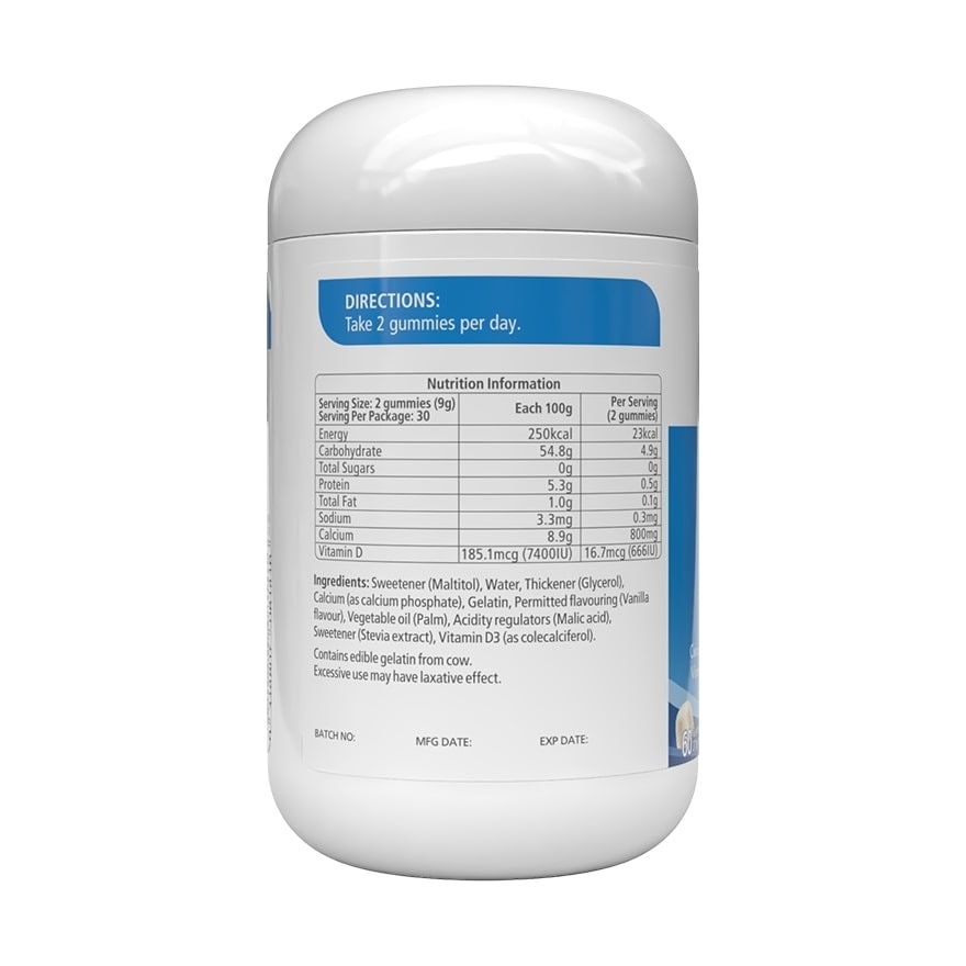 Adult Vita Calcium + Vit D Gummies 60s