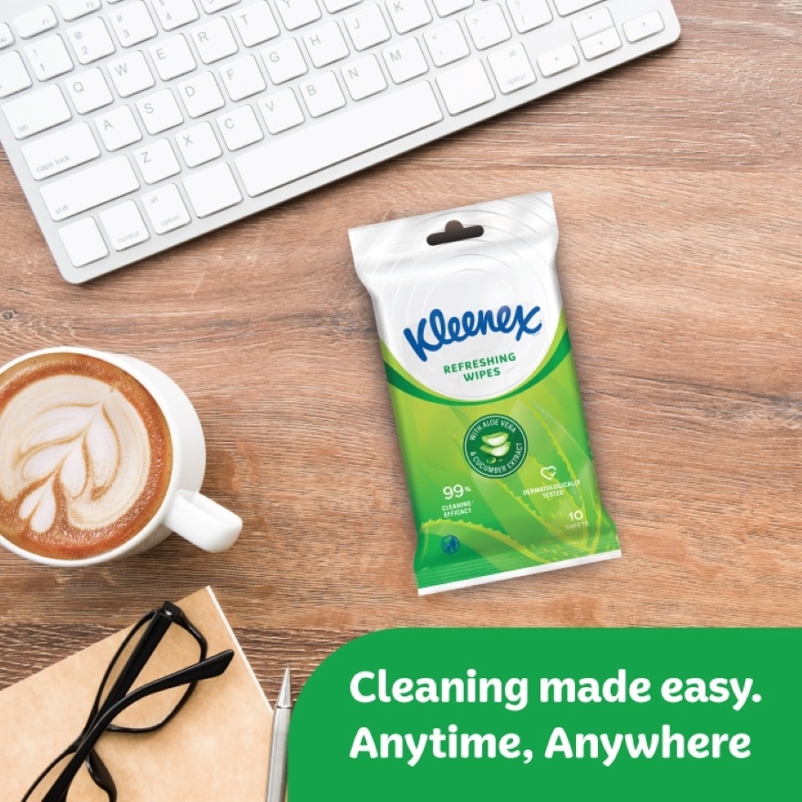 Hand & Face Refreshing Multipurpose Wet Wipes (10's x 3 packs) x3 packs