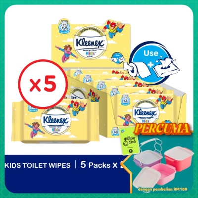 KLEENEX - Superior Clean Kids Wipes Wet Tissue (20's x 5 packs)