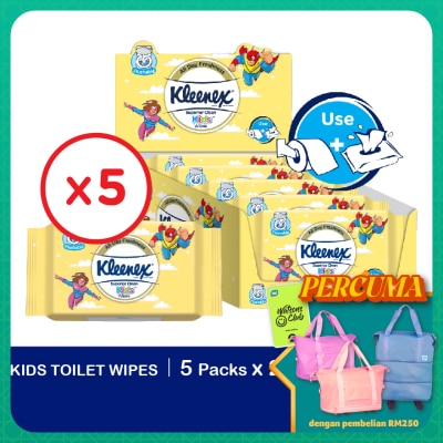 KLEENEX Superior Clean Kids Wipes Wet Tissue (20's x 5 packs)