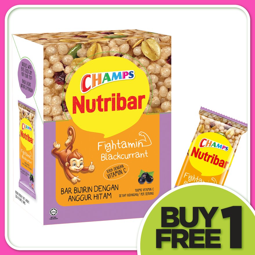 Nutribar Fightamin Blackcurrant 25gm x 6's