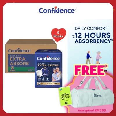 CONFIDENCE Slim & Fit Pants Adult Diaper M size 10s (8 packs) - Incontinence Diaper up to 12 hours