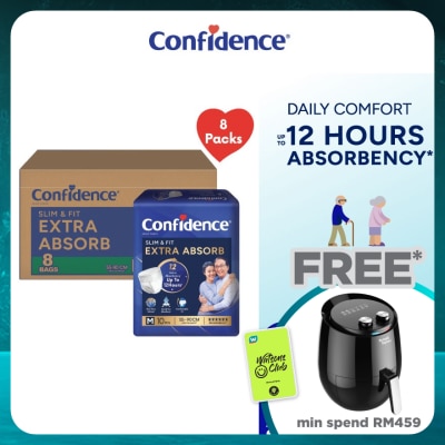 CONFIDENCE Slim & Fit Pants Adult Diaper M size 10s (8 packs) - Incontinence Diaper up to 12 hours