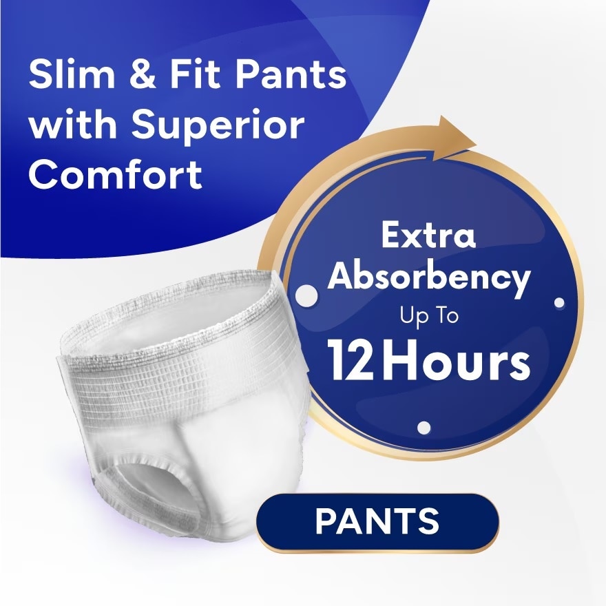 Slim & Fit Pants Adult Diaper M size 10s (8 packs) - Incontinence Diaper up to 12 hours