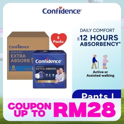 CONFIDENCE Slim & Fit Pants Adult Diaper L size 8s (8 packs) - Incontinence Diaper up to 12 hours