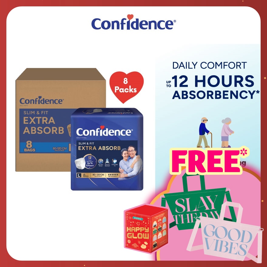 Slim & Fit Pants Adult Diaper L size 8s (8 packs) - Incontinence Diaper up to 12 hours