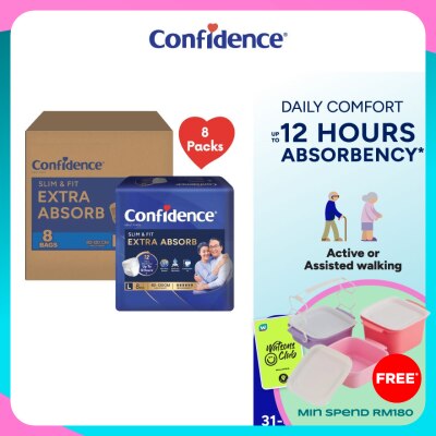 CONFIDENCE Slim & Fit Pants Adult Diaper L size 8s (8 packs) - Incontinence Diaper up to 12 hours