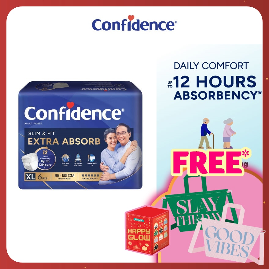 Slim & Fit Pants Adult Diaper XL size 6s - Incontinence Diaper up to 12 hours