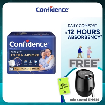 CONFIDENCE Slim & Fit Pants Adult Diaper XL size 6s - Incontinence Diaper up to 12 hours
