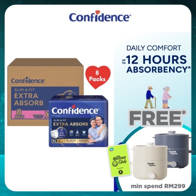 CONFIDENCE Slim & Fit Pants Adult Diaper XL size 6s (8 packs) - Incontinence Diaper up to 12 hours
