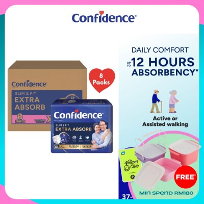 CONFIDENCE Slim & Fit Pants Adult Diaper XL size 6s (8 packs) - Incontinence Diaper up to 12 hours
