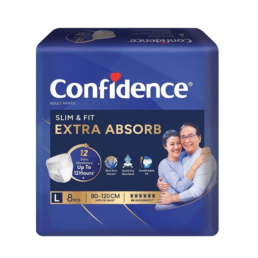 Slim & Fit Pants Adult Diaper L size 8s - Incontinence Diaper up to 12 hours