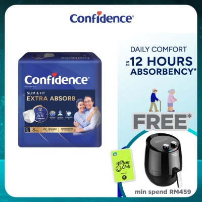CONFIDENCE Slim & Fit Pants Adult Diaper L size 8s - Incontinence Diaper up to 12 hours