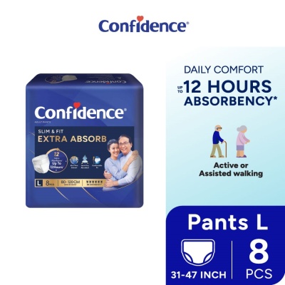 CONFIDENCE - Slim & Fit Pants Adult Diaper L size 8s - Incontinence Diaper up to 12 hours