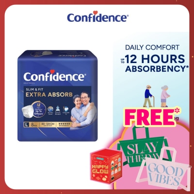 CONFIDENCE Slim & Fit Pants Adult Diaper L size 8s - Incontinence Diaper up to 12 hours
