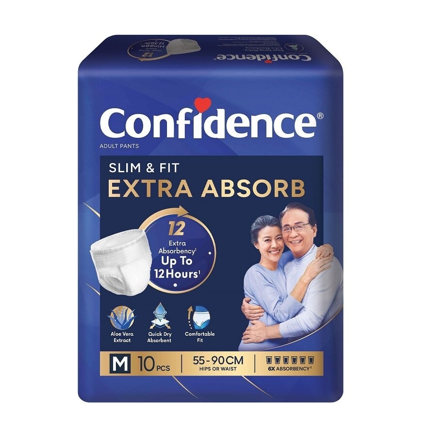Slim & Fit Pants Adult Diaper M size 10s - Incontinence Diaper up to 12 hours