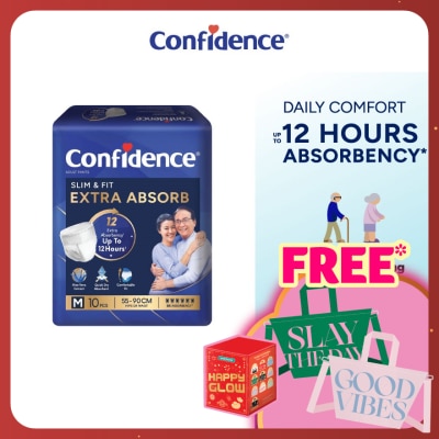 CONFIDENCE Slim & Fit Pants Adult Diaper M size 10s - Incontinence Diaper up to 12 hours