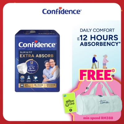 CONFIDENCE Slim & Fit Pants Adult Diaper M size 10s - Incontinence Diaper up to 12 hours