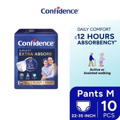 CONFIDENCE - Slim & Fit Pants Adult Diaper M size 10s - Incontinence Diaper up to 12 hours