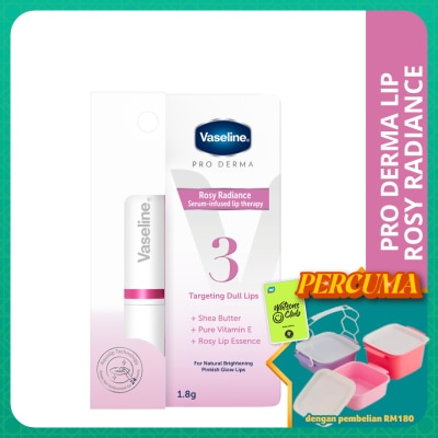 VASELINE - Pro Derma Lip Rosy Radiance 1.8g