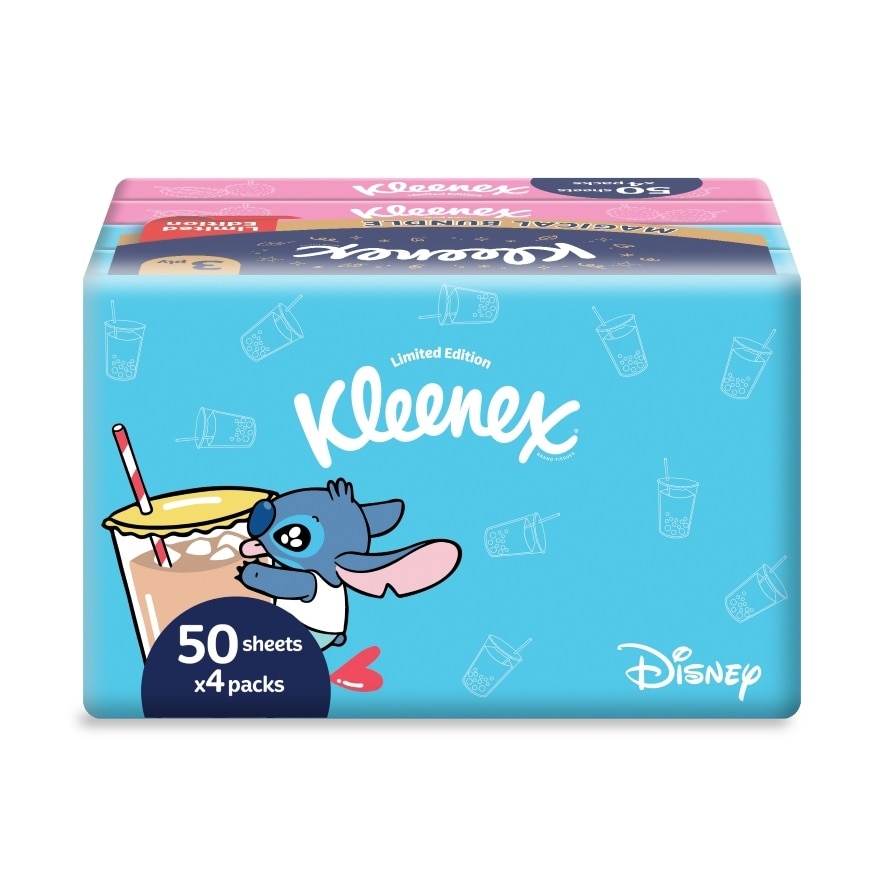 Facial Tissue Travel Pack Limited Edition - 3PLY (50's x 4) x4 packs