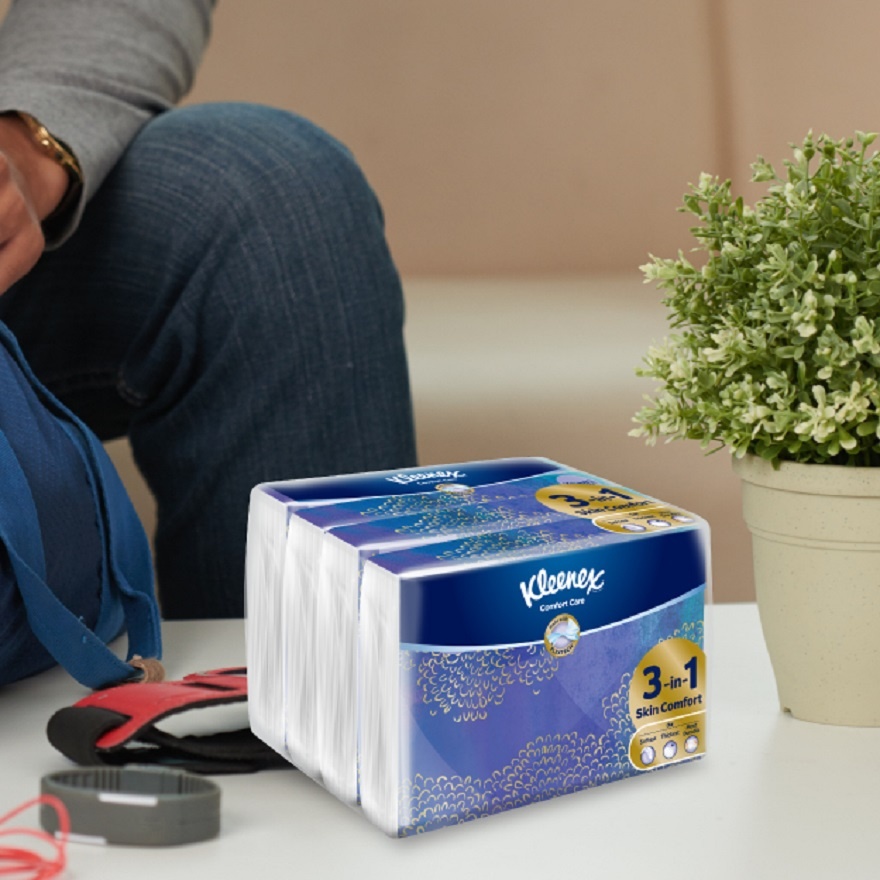 Facial Tissue Comfort Care Softpack 3ply (50's x 4) x4 packs