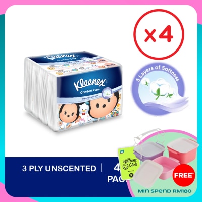 KLEENEX Facial Tissue Disney Tsum Tsum Softpack 3ply (50's x 4) x4 packs