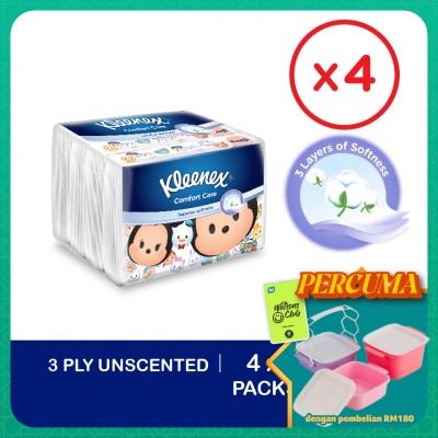 KLEENEX - Facial Tissue Disney Tsum Tsum Softpack 3ply (50's x 4) x4 packs
