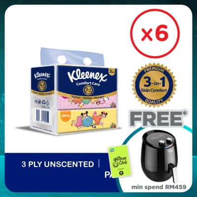 KLEENEX Facial Tissue Soft Box Disney Tsum Tsum 3PLY (100's x 3) x6 packs
