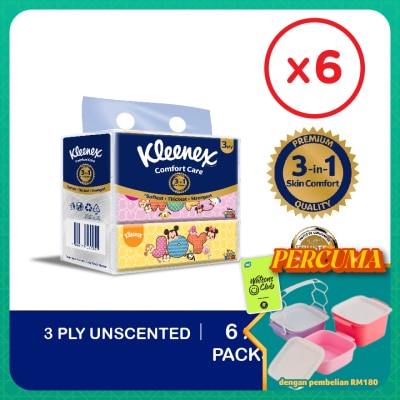 KLEENEX - Facial Tissue Soft Box Disney Tsum Tsum 3PLY (100's x 3) x6 packs