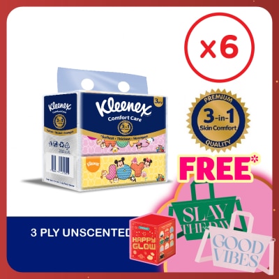 KLEENEX Facial Tissue Soft Box Disney Tsum Tsum 3PLY (100's x 3) x6 packs