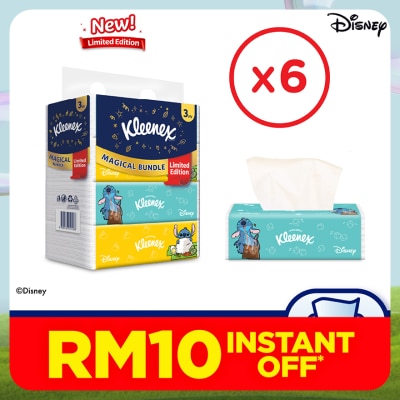 KLEENEX Facial Tissue Soft Box Limited Edition 3PLY (100's x 4) x6 packs