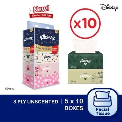 KLEENEX Facial Tissue Limited Edition Box 3PLY (90's x 5 Boxes) x10 packs