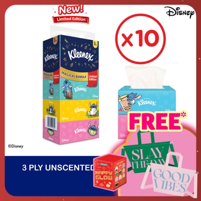 KLEENEX Facial Tissue Limited Edition Box 3PLY (90's x 5 Boxes) x10 packs