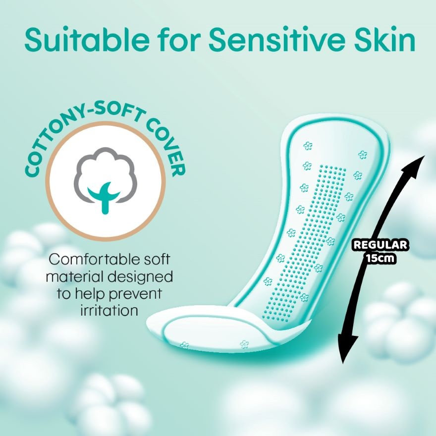 Herbal Anti-Bacterial Ultrathin Panty Liners 15cm 25s x24 - Odor Care with Tea Tree Extract Liners image