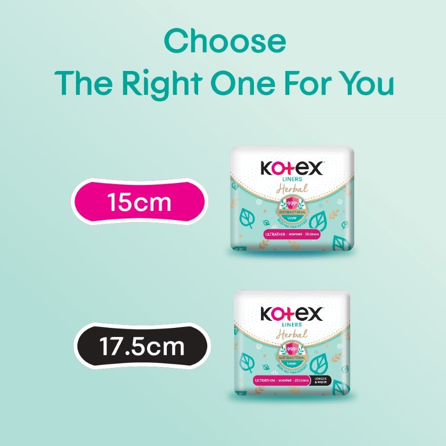 Herbal Anti-Bacterial Ultrathin Panty Liners 15cm 25s x24 - Odor Care with Tea Tree Extract Liners image
