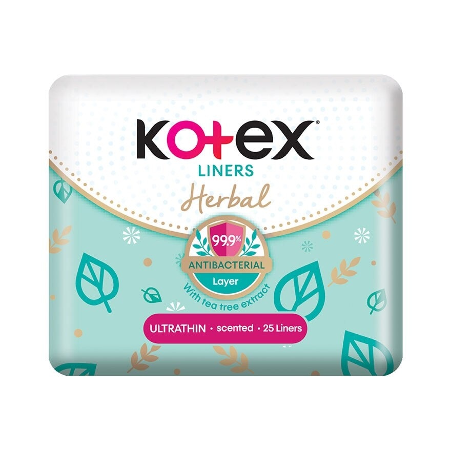 Herbal Anti-Bacterial Ultrathin Panty Liners 15cm 25s x24 - Odor Care with Tea Tree Extract Liners