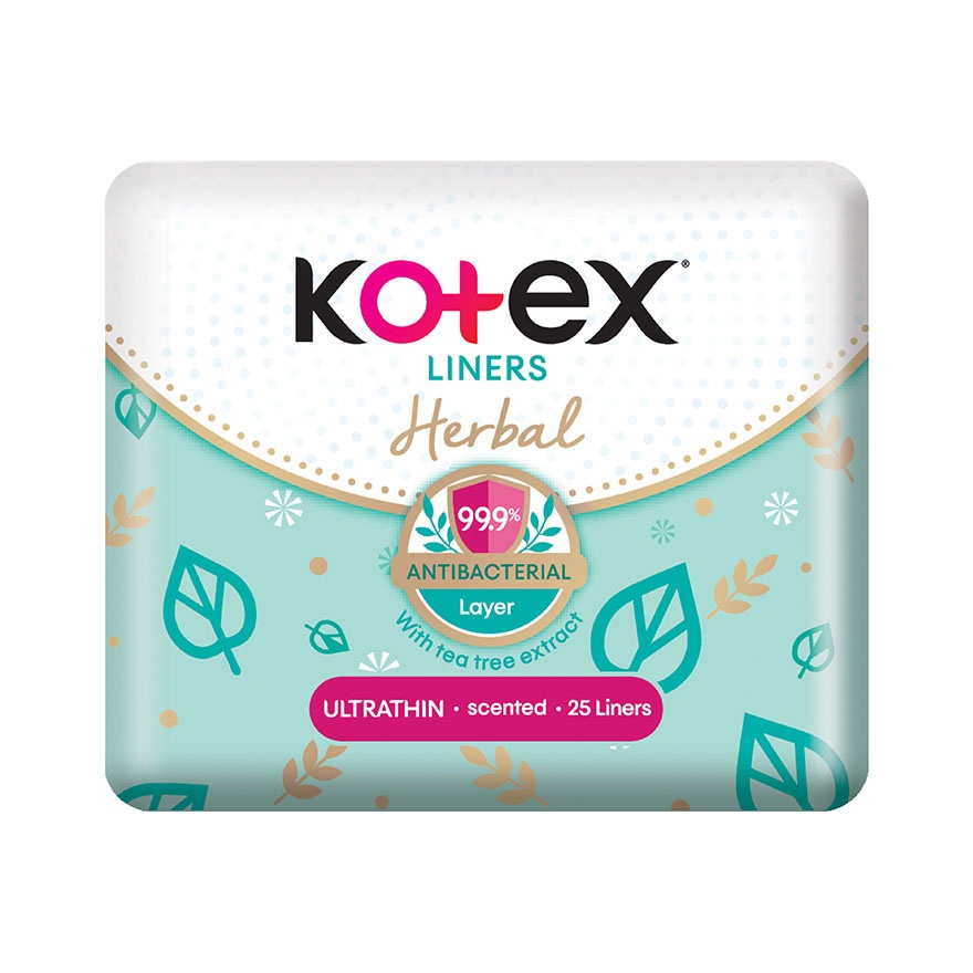 Herbal Anti-Bacterial Ultrathin Panty Liners 15cm 25s x24 - Odor Care with Tea Tree Extract Liners image