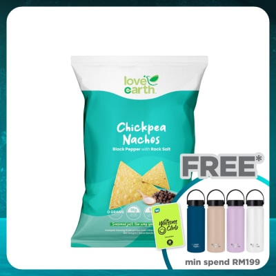 LOVE EARTH Chickpea Nachos Blackpepper & Himalaya Salt 90g