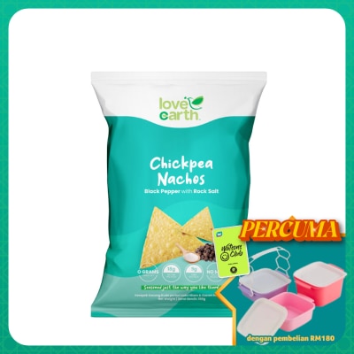 LOVE EARTH - Chickpea Nachos Blackpepper & Himalaya Salt 90g