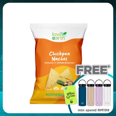 LOVE EARTH Chickpea Nachos Seaweed & Shiitake Mushroom 90g