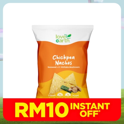 LOVE EARTH Chickpea Nachos Seaweed & Shiitake Mushroom 90g