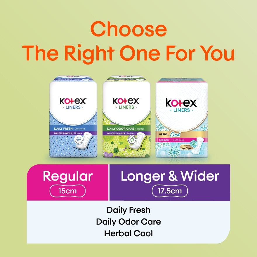 Regular Scented Pantyliner 15cm (32s x 3 Packs) x12packs - Odor Care with Daun Sirih Extract Liners