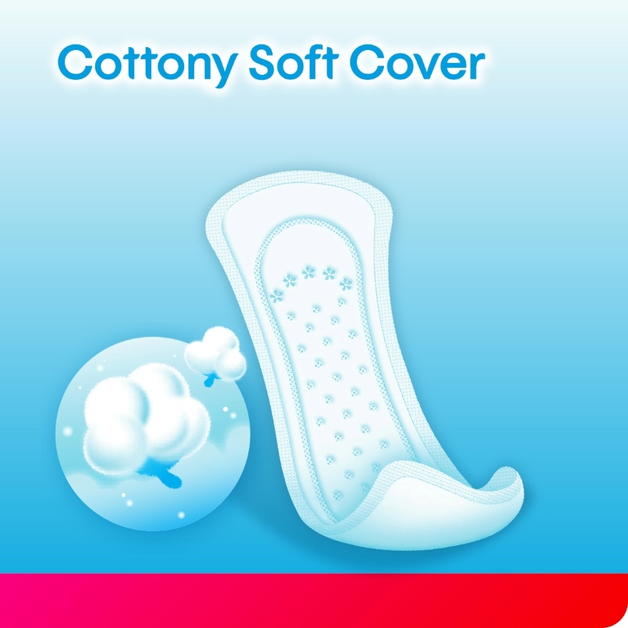 Herbal Cool Longer & Wider Pantyliner 17.5cm (24sx 3Packs) x12- Liners with Calming Lavender Scent