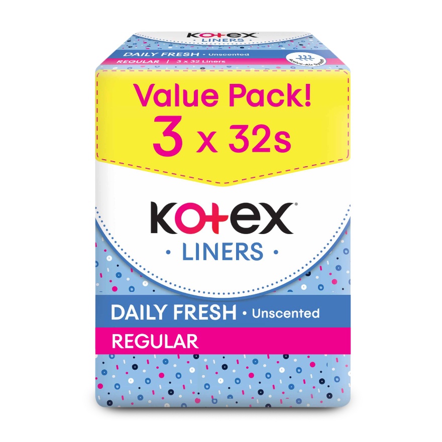 Regular Unscented Pantyliner 15cm (32sx3 Packs) x12